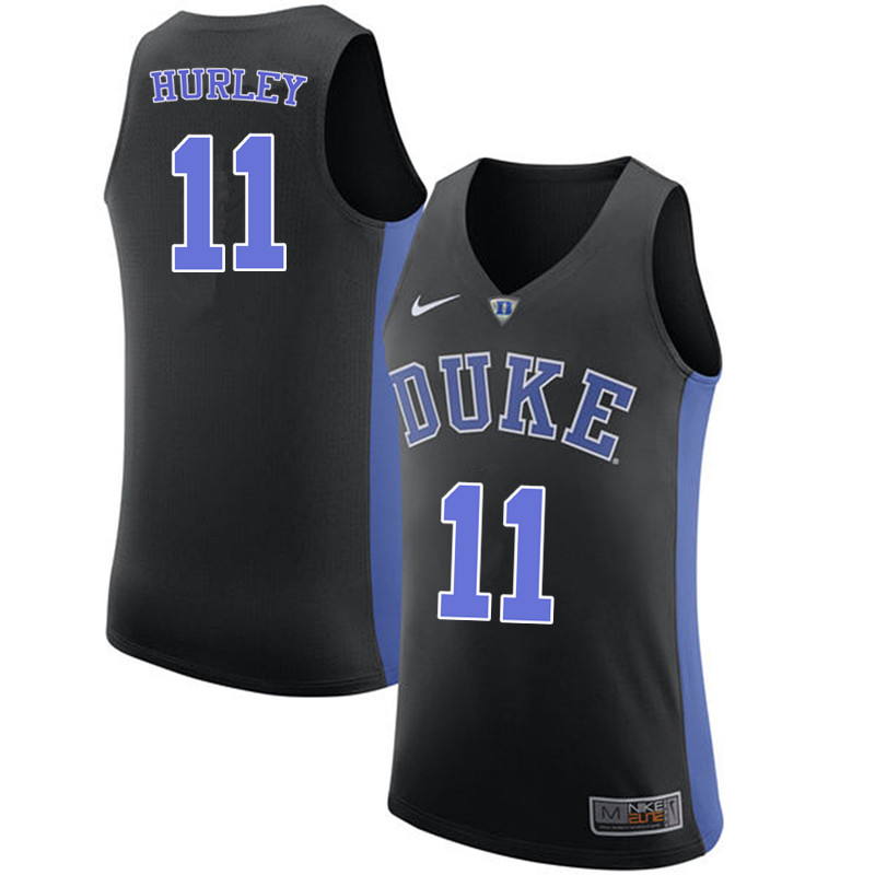 Men #11 Bobby Hurley Duke Blue Devils College Basketball Jerseys-Black - Click Image to Close